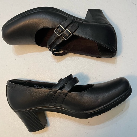 Clarks Bendables Maryjane Women's Black Double Strap Shoes Size 10W SB-V (Nov) - Picture 7 of 9